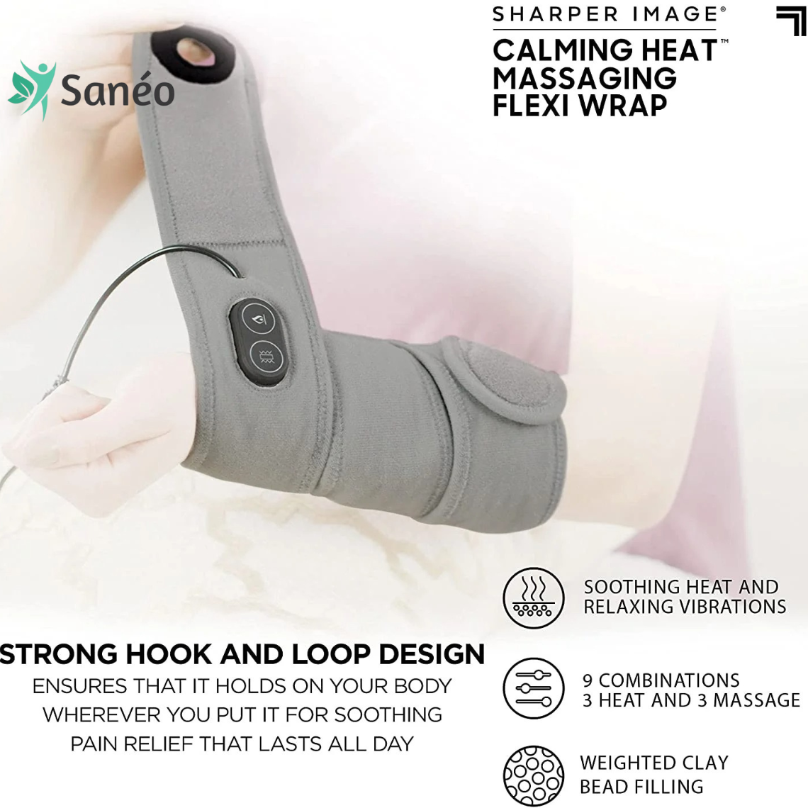 FlexiWrap™ Bande de massage chauffante multifonctions