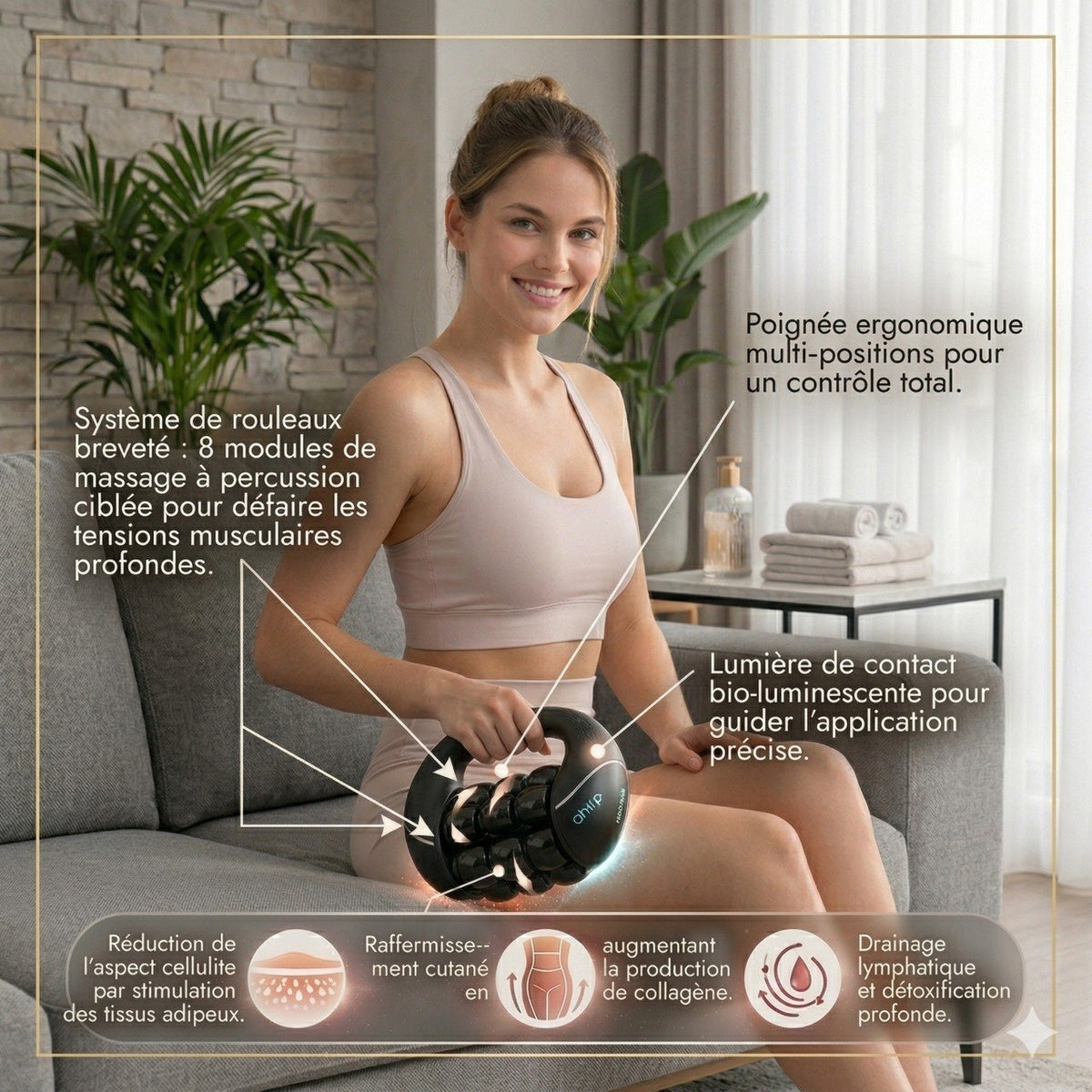 Masseur Anticellulite Électrique CellRoll™– Raffermit Cuisses, Ventre et Fessiers