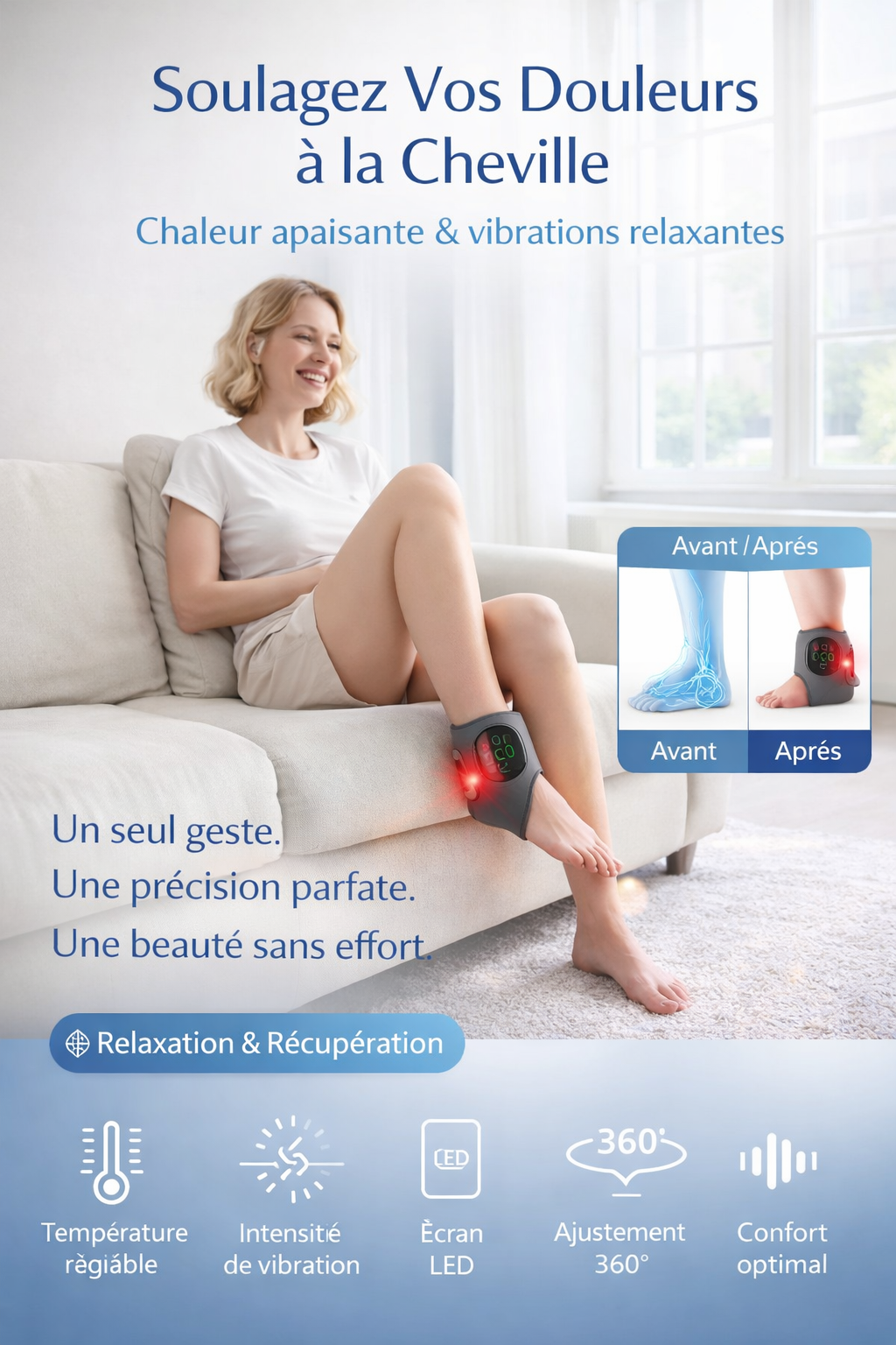 Masseur Électrique Vibrant pour Chevilles
