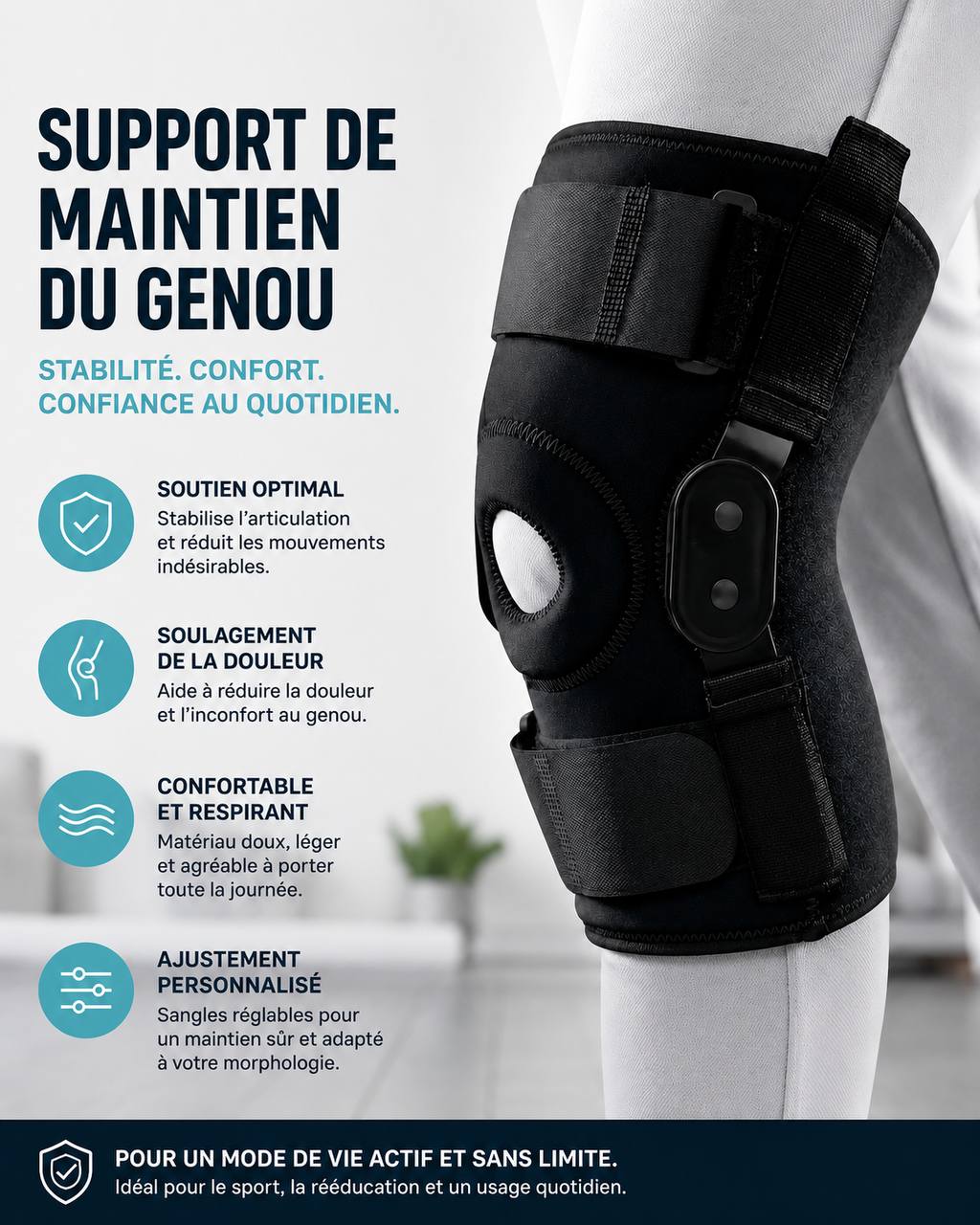 Support orthopédique de Maintien pour Genou Stabilex™
