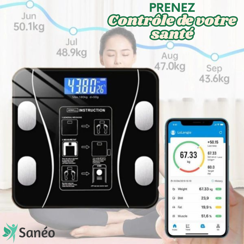 Balance Intelligente Connectée Bluetooth 2.0 FitSmart®