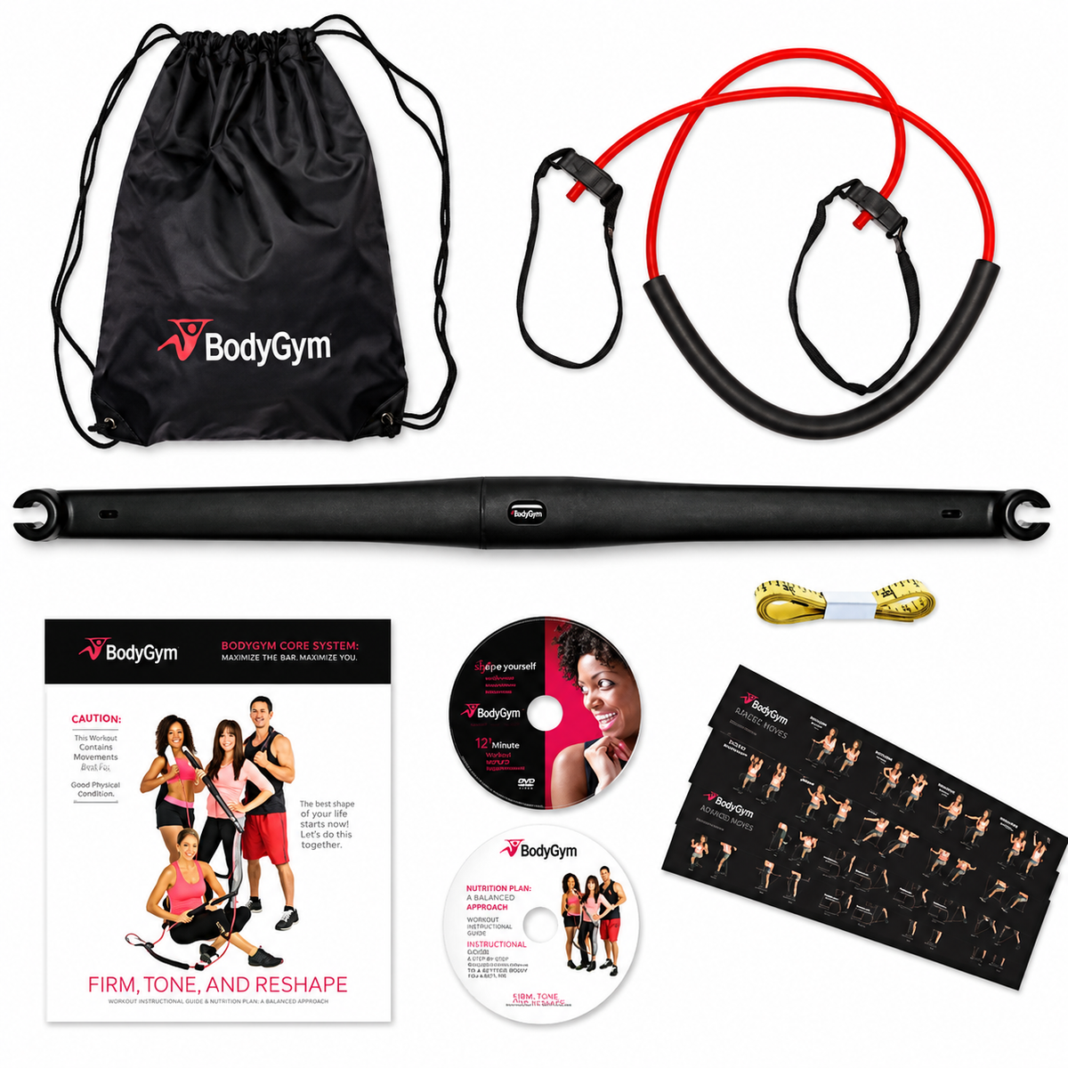 Kit de Barre et Bande d'entraînement à domicile BodyGym®