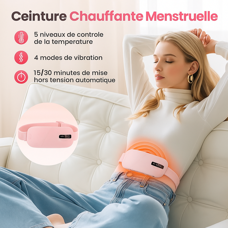 Ceinture chauffante & massante menstruelle