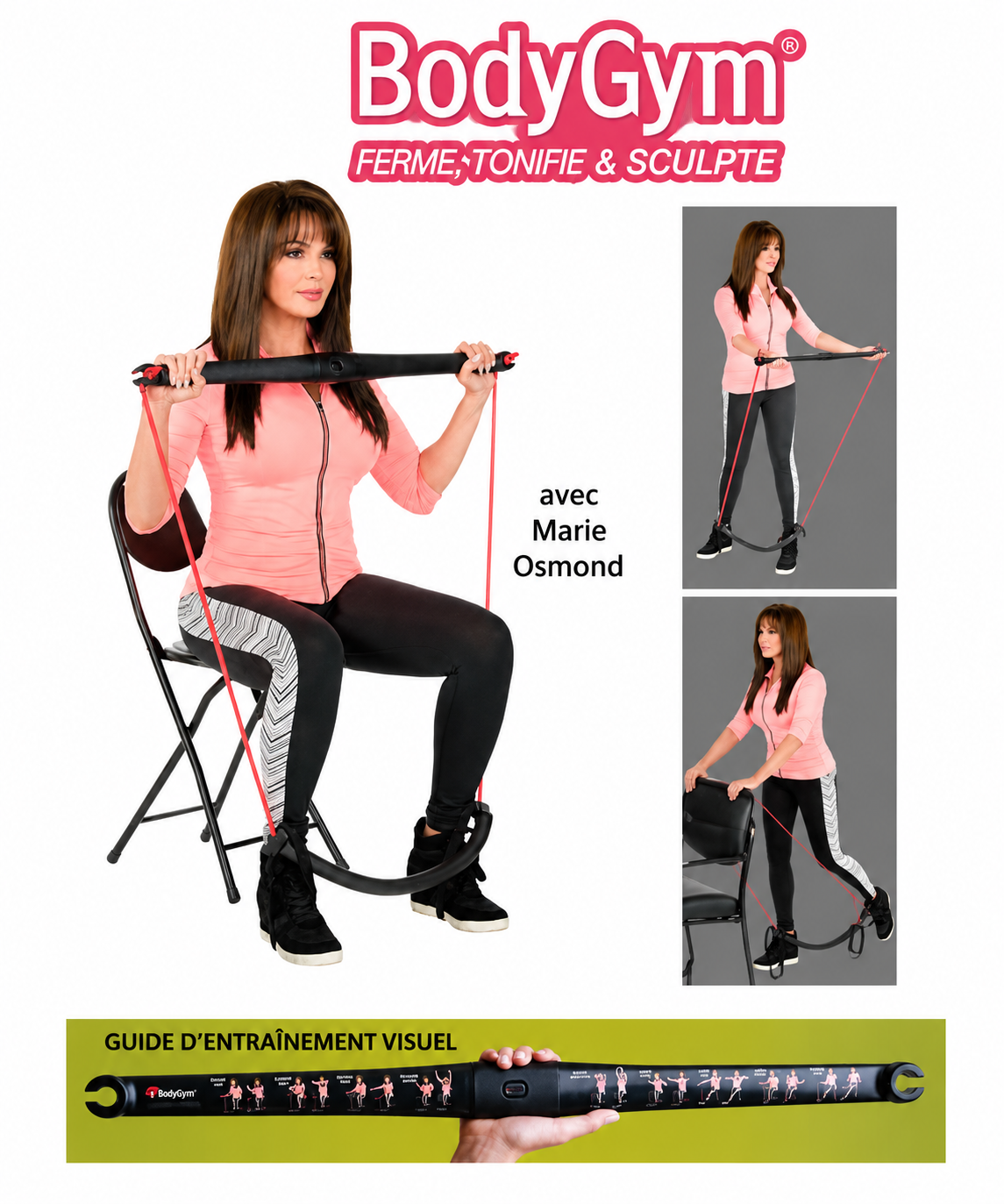 Kit de Barre et Bande d'entraînement à domicile BodyGym®
