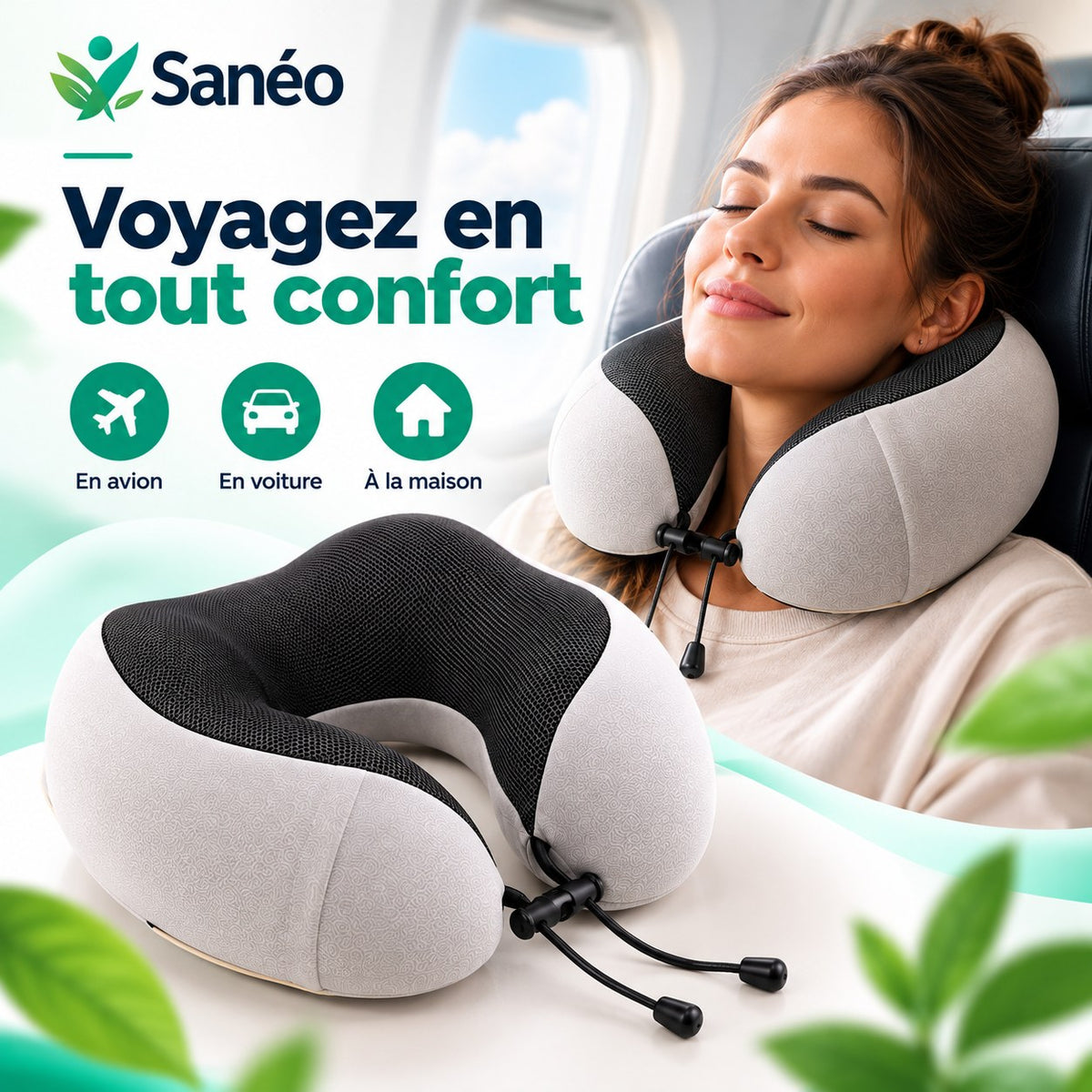Coussin de Voyage en mousse mémoire de forme