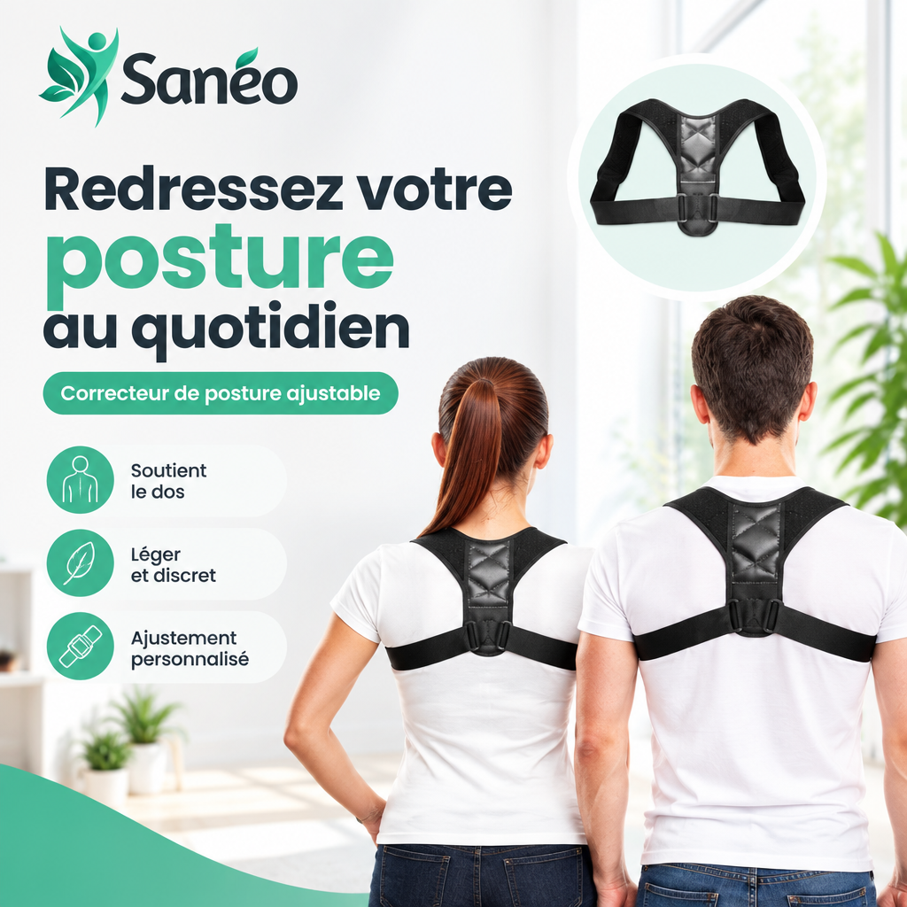 Correcteur de posture Ajustable - Premium