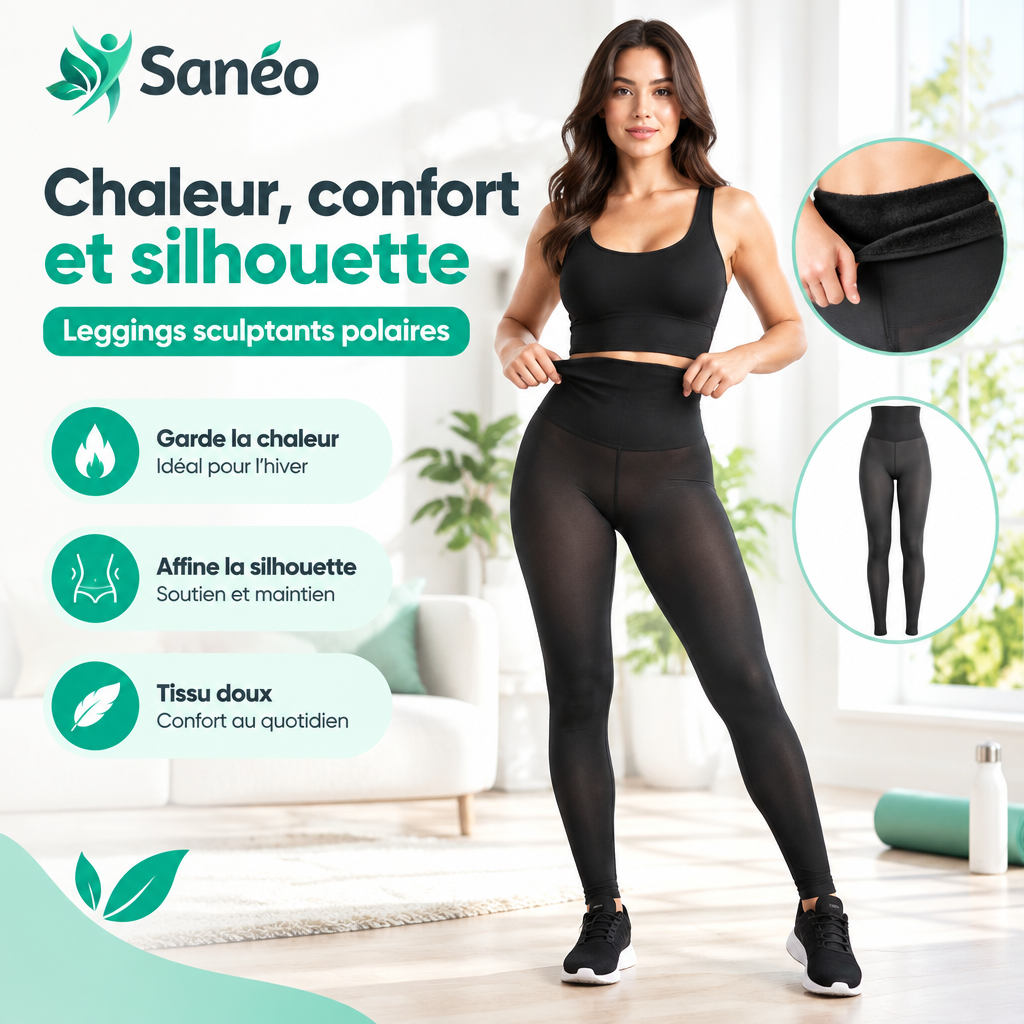 Legging Sculptant Polaire à couleur de peau