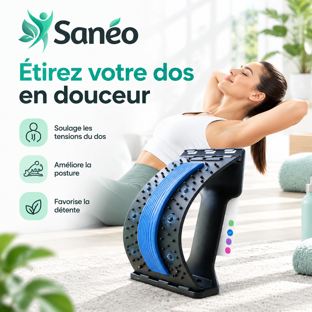 Étireur lombaire avec massage d’acupuncture pour soulager des douleurs dorsales